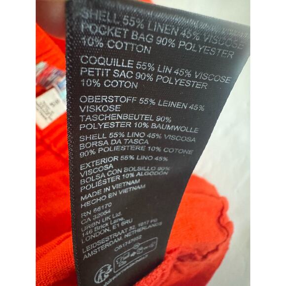 Urban Outfitters Women Small Hi-Rise Linen Rayon Wide Leg Pants Pleated #5605 - Picture 13 of 14